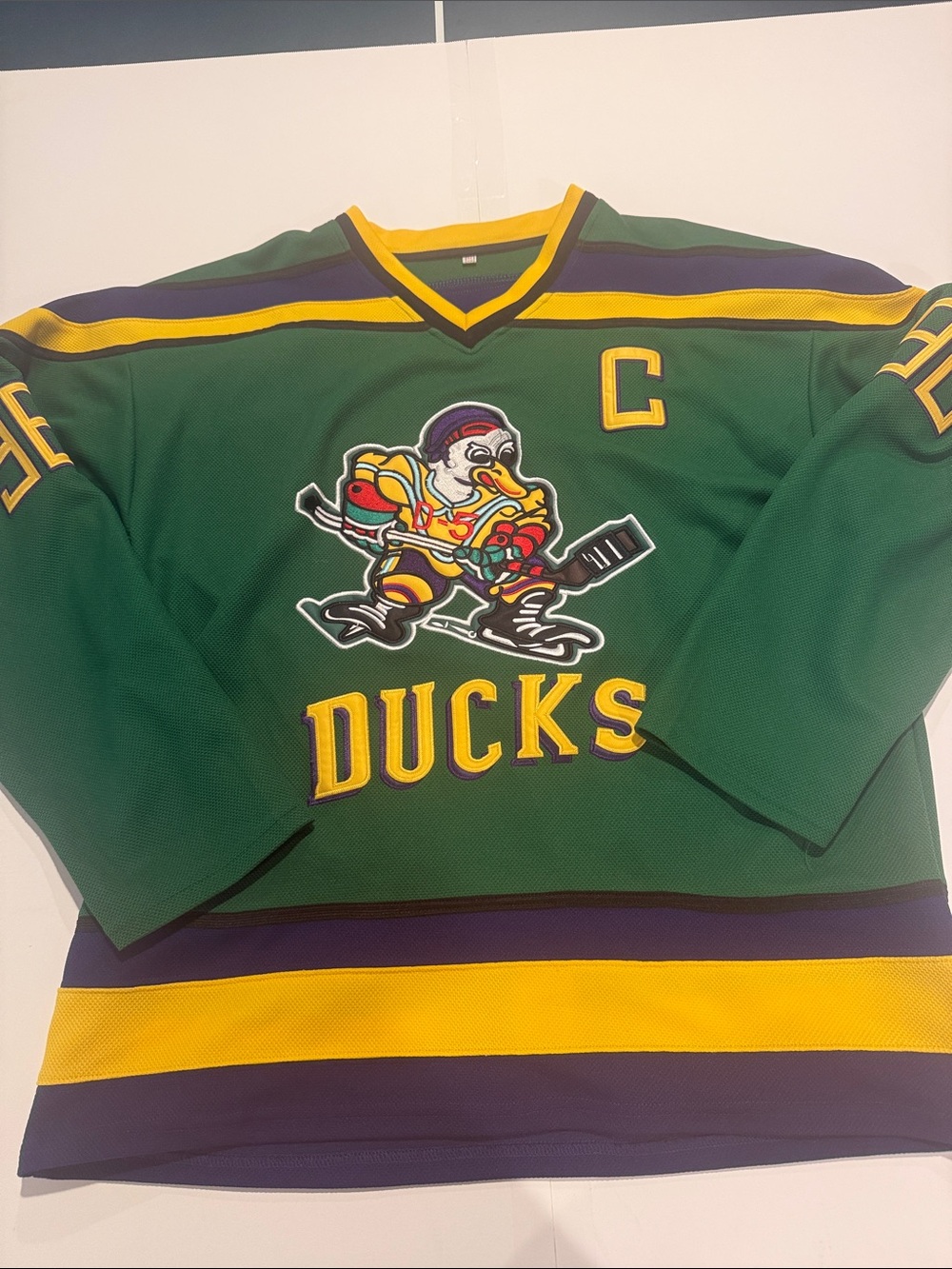 Mighty Ducks Hockey Jersey with Mascot Patch